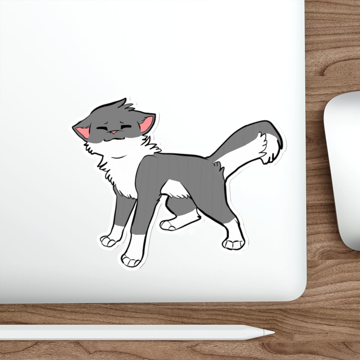 ANGORA CAT DIE-CUT STICKER