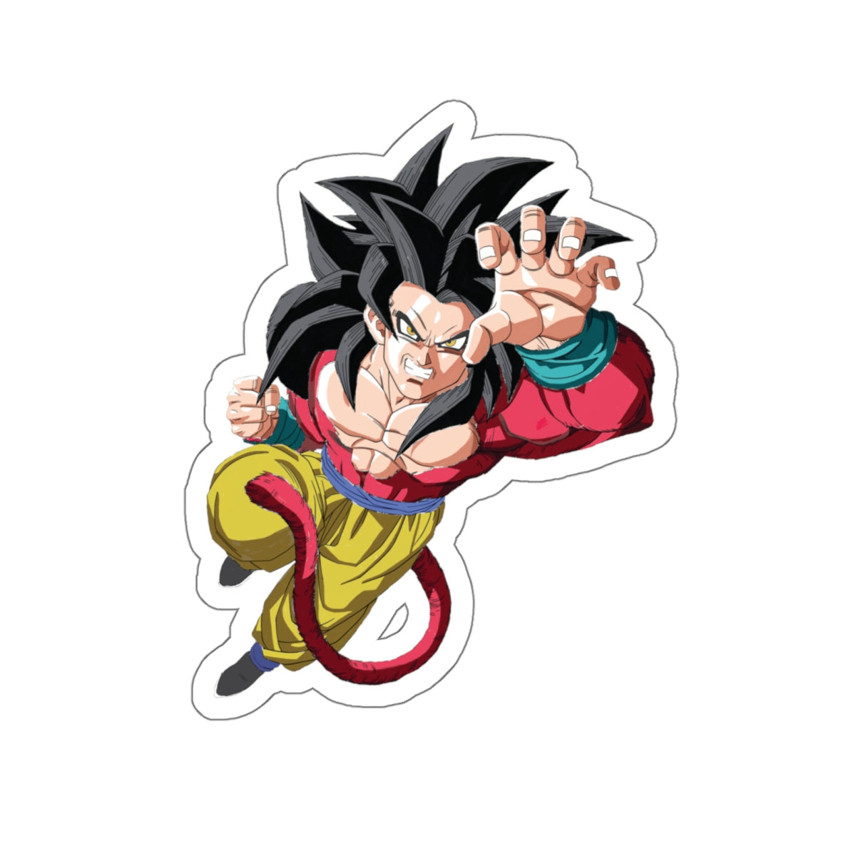 "THE MIGHTEST!! SUPER SAIYAN 4 GOKU DIE-CUT STICKERS