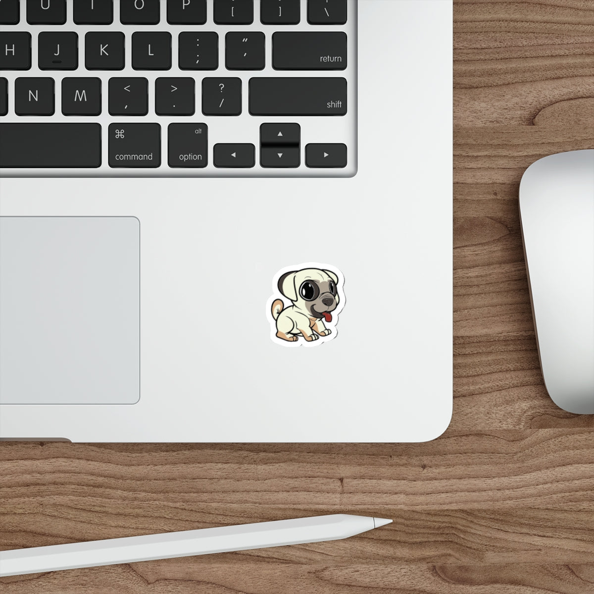 PUG LOVE EXPRESSED!  DIE-CUT STICKER