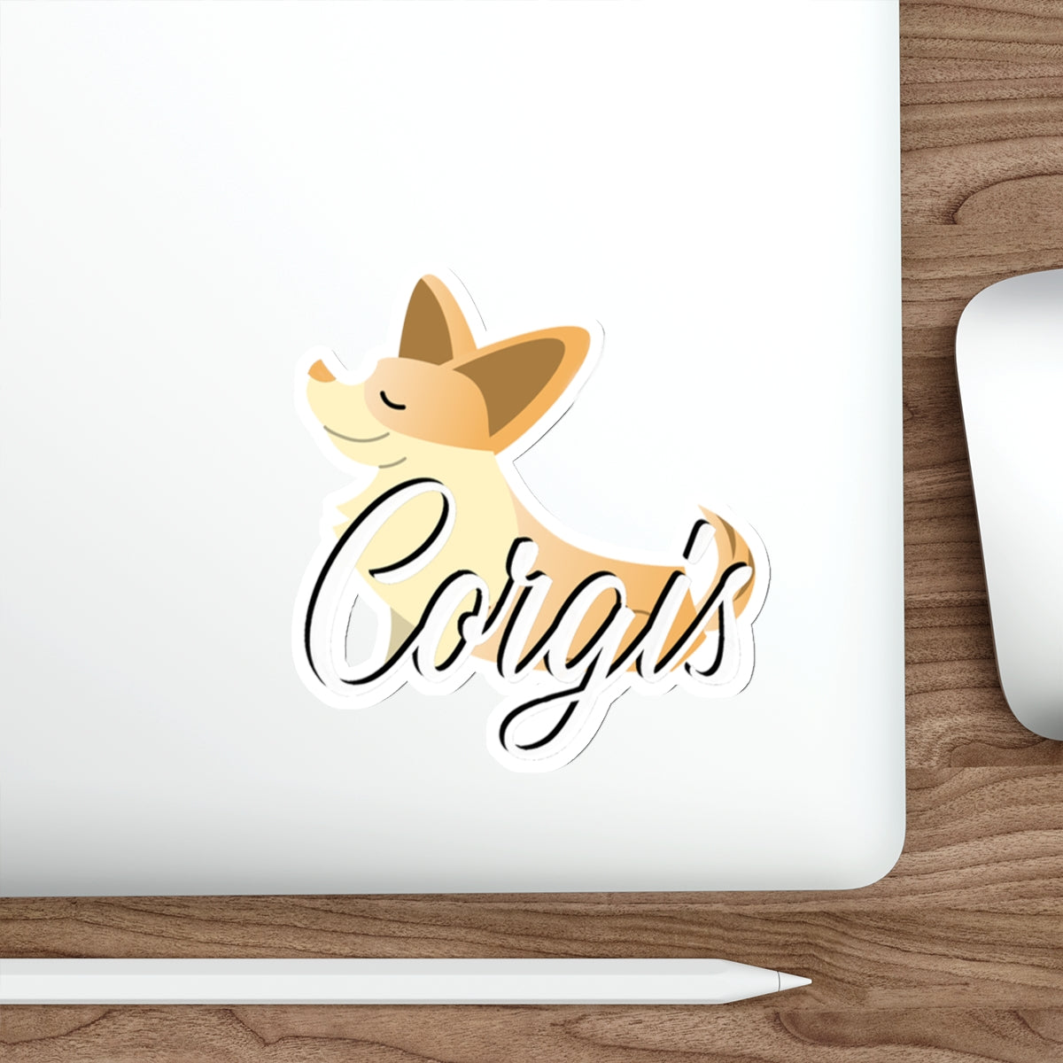 PLAYFUL CORGI DIE-CUT STICKER