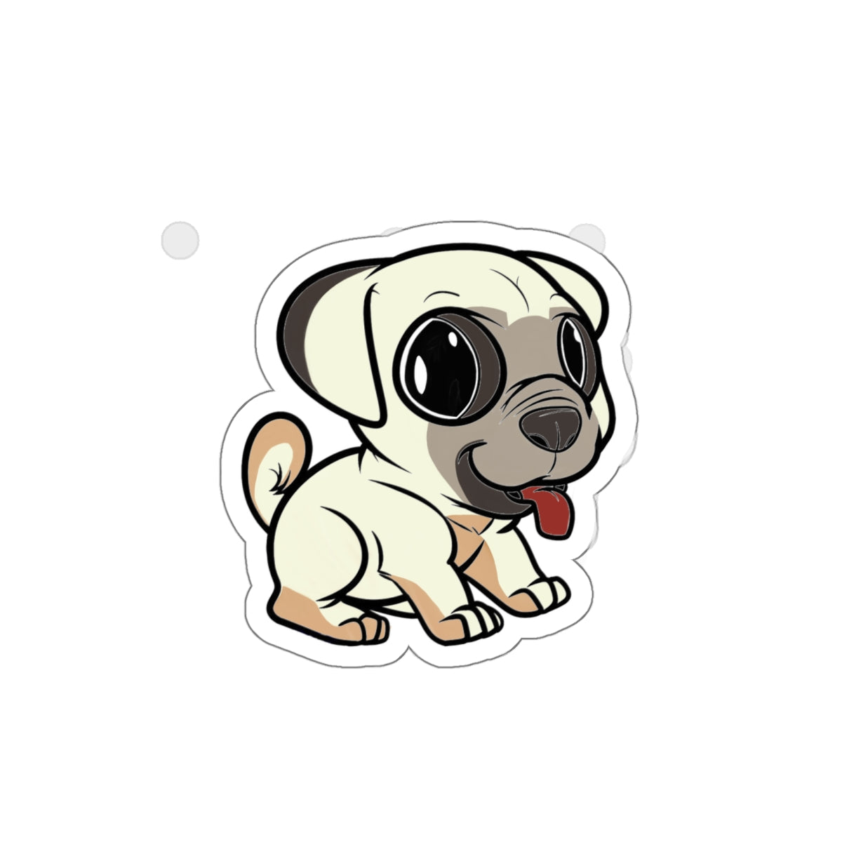 PUG LOVE EXPRESSED!  DIE-CUT STICKER