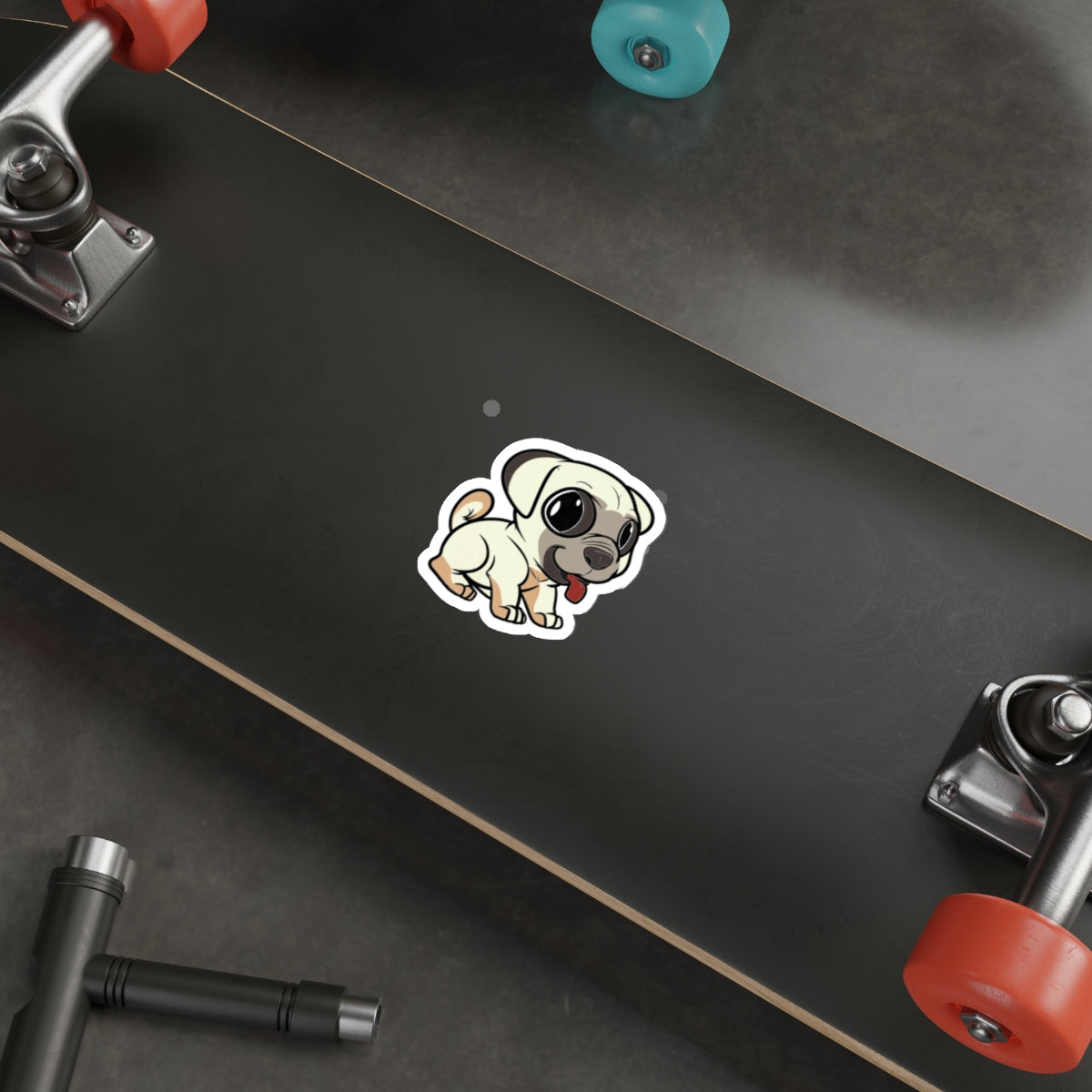 PUG LOVE EXPRESSED!  DIE-CUT STICKER