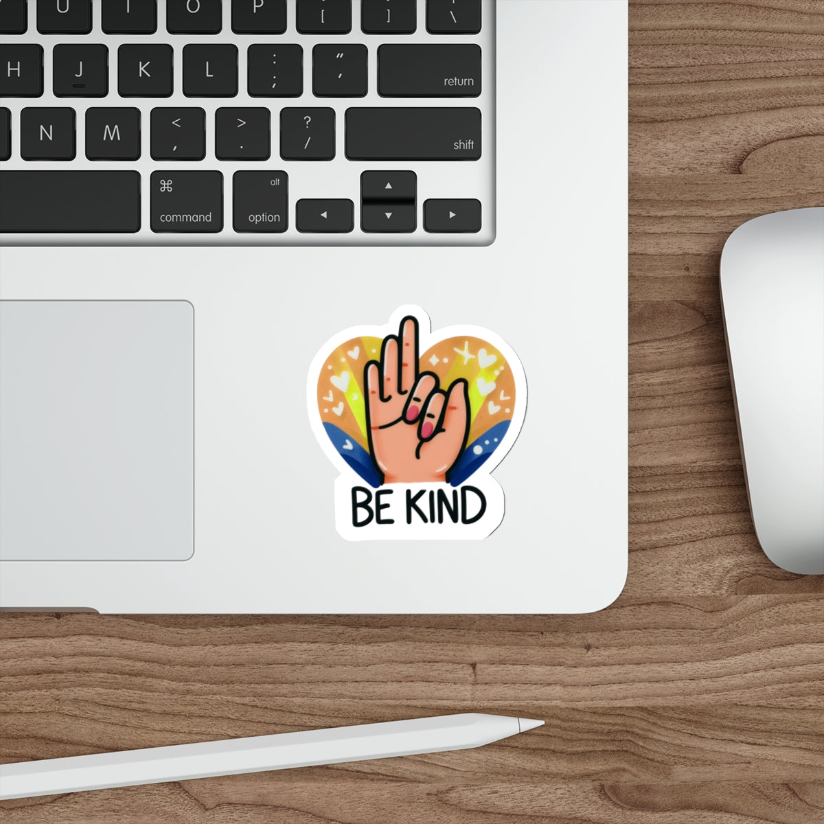 "Be Kind" Heartful Pride Month Die-Cut Sticker