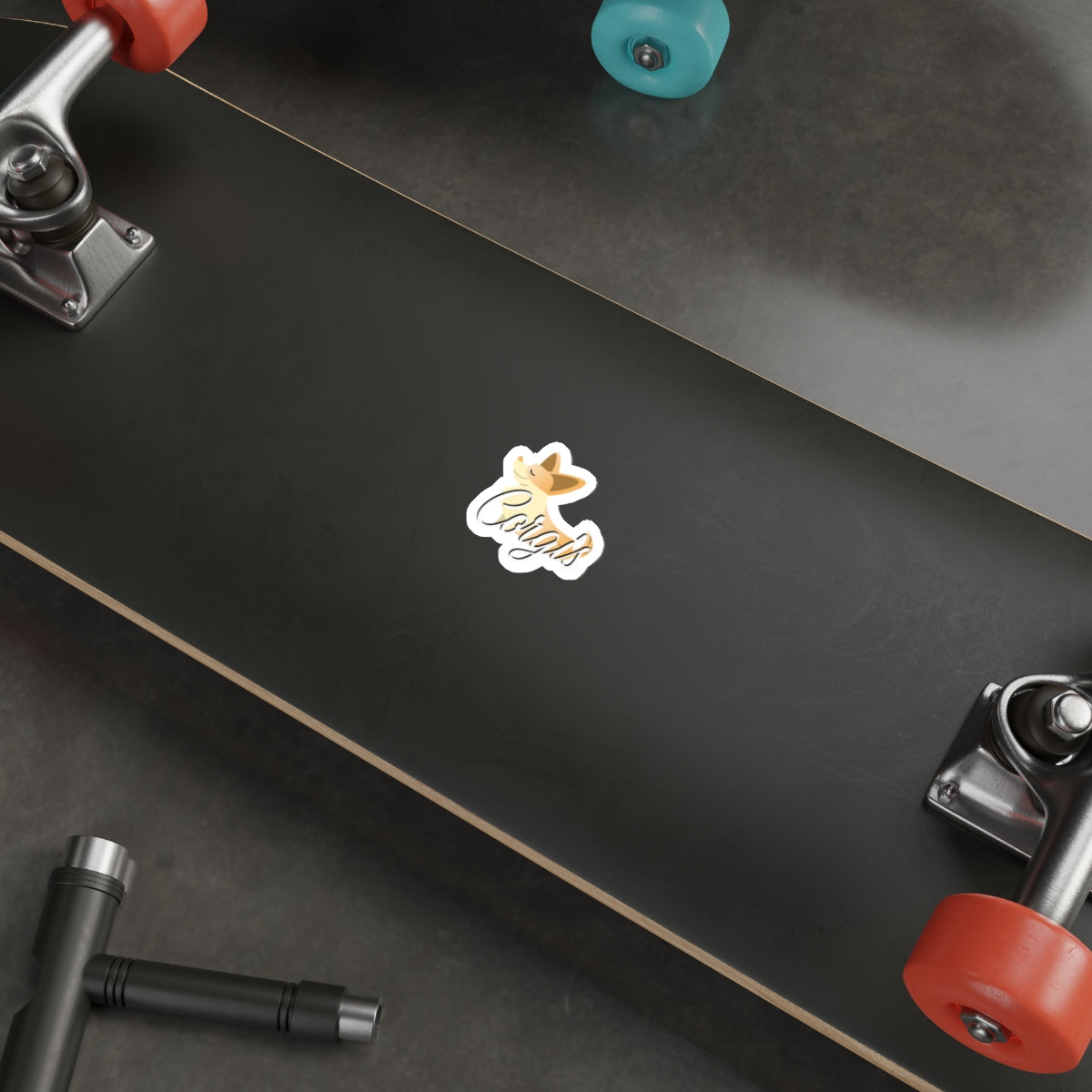 PLAYFUL CORGI DIE-CUT STICKER