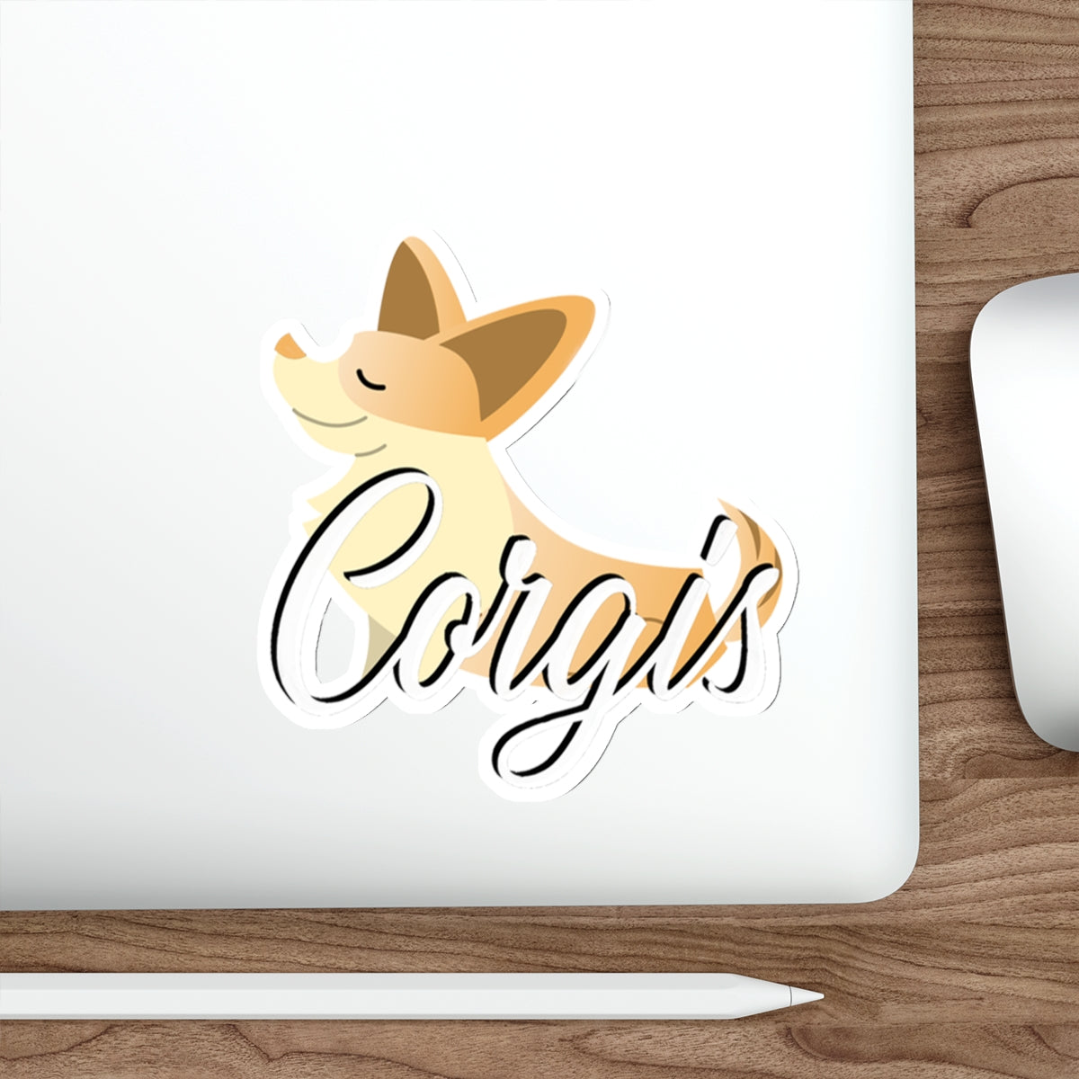 PLAYFUL CORGI DIE-CUT STICKER