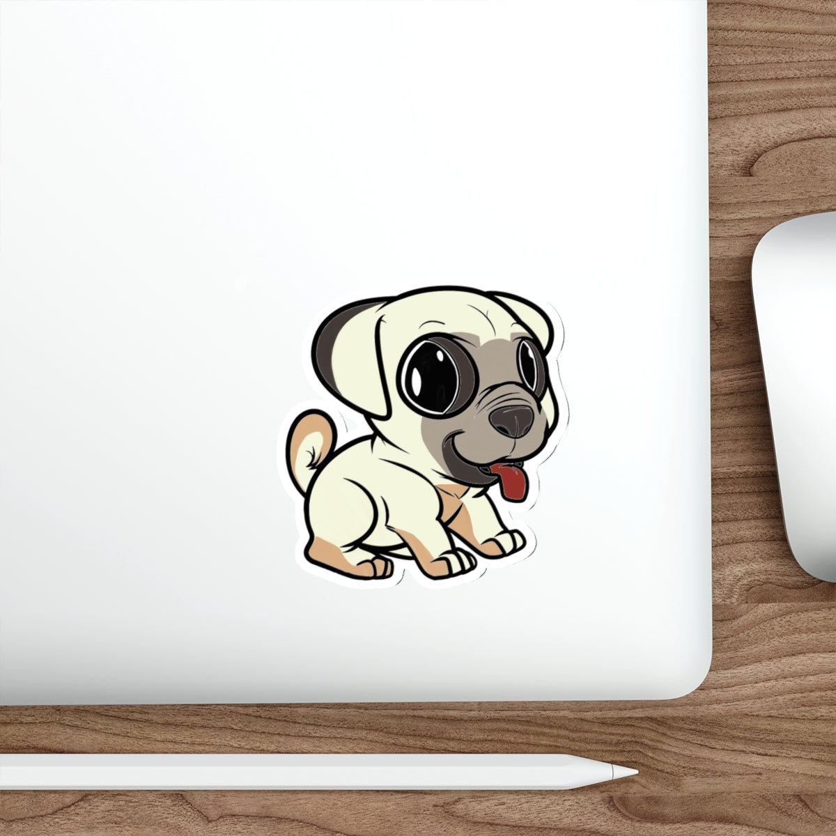 PUG LOVE EXPRESSED!  DIE-CUT STICKER