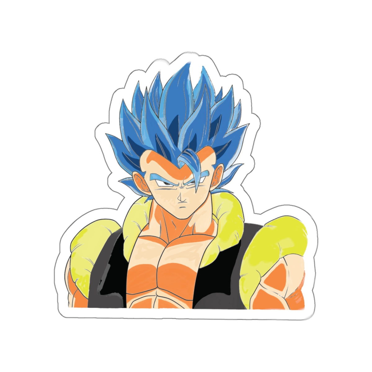 The Unstoppable Fusion!" Gogeta Blue Die-Cut Stickers