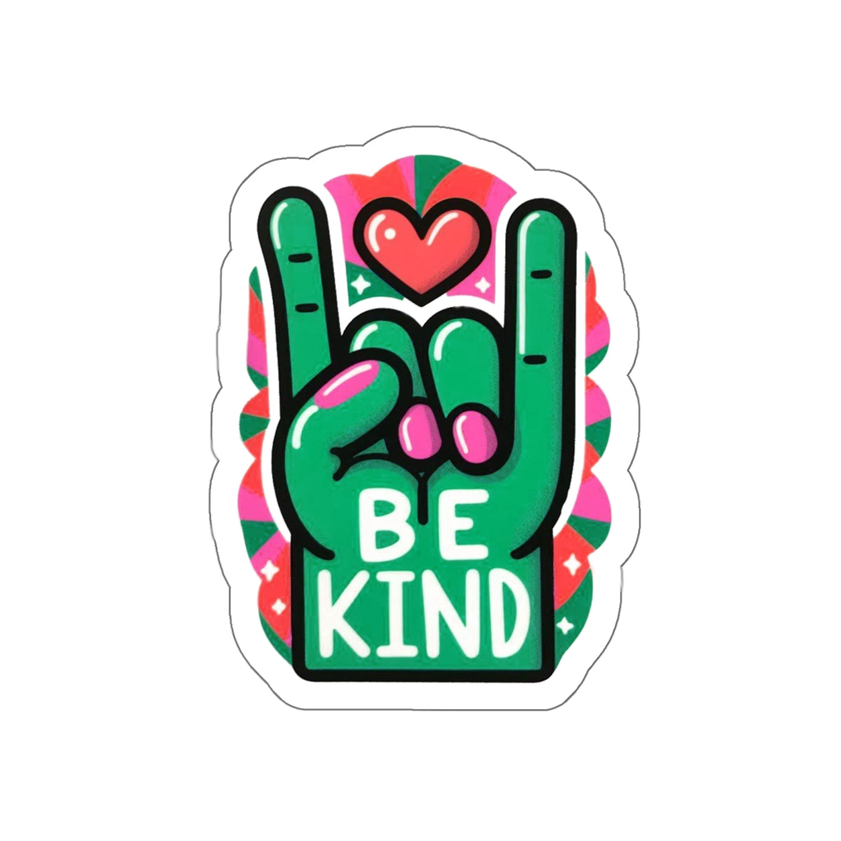 Our ASL ‘Love’ Light Green Pride Month Die-Cut Sticker