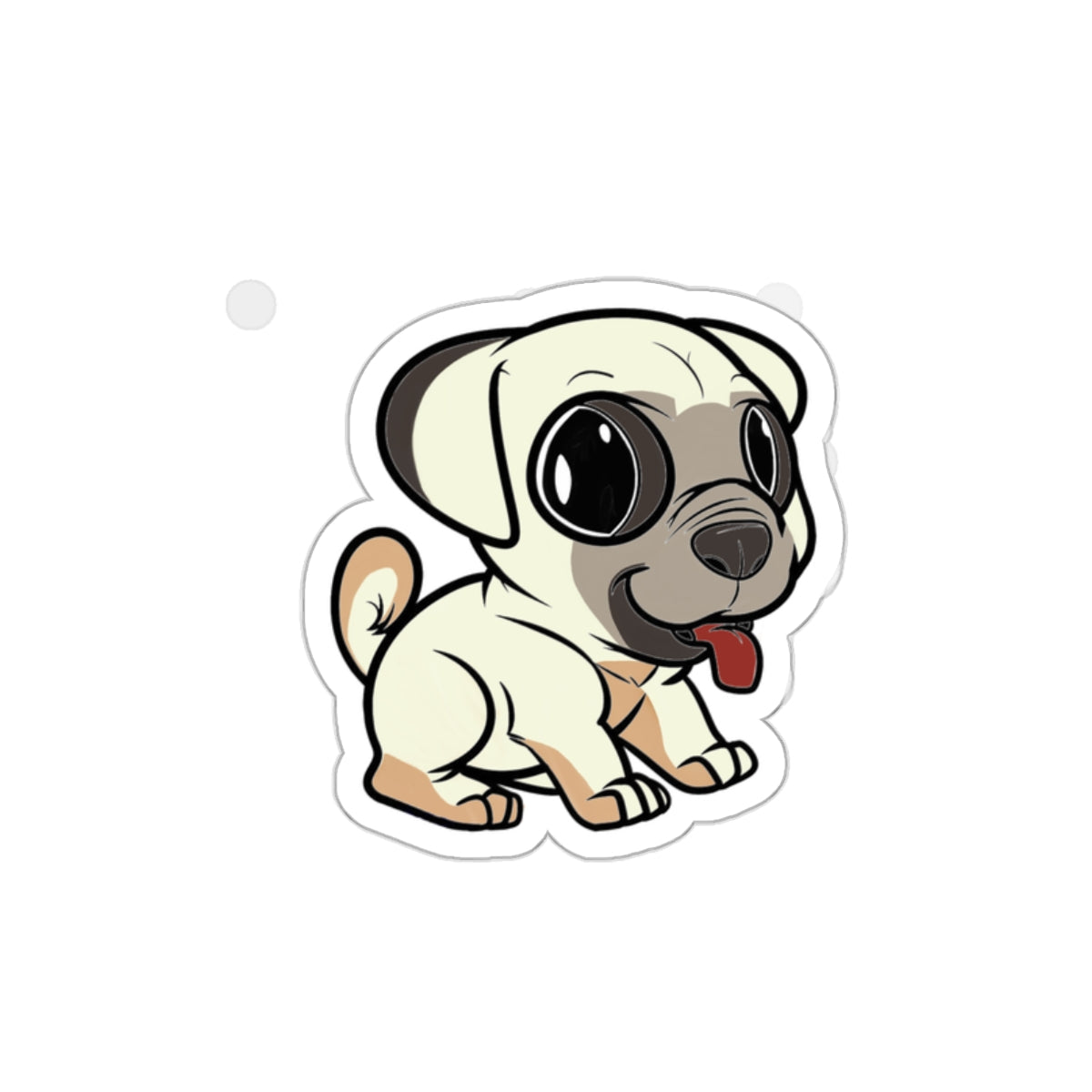 PUG LOVE EXPRESSED!  DIE-CUT STICKER