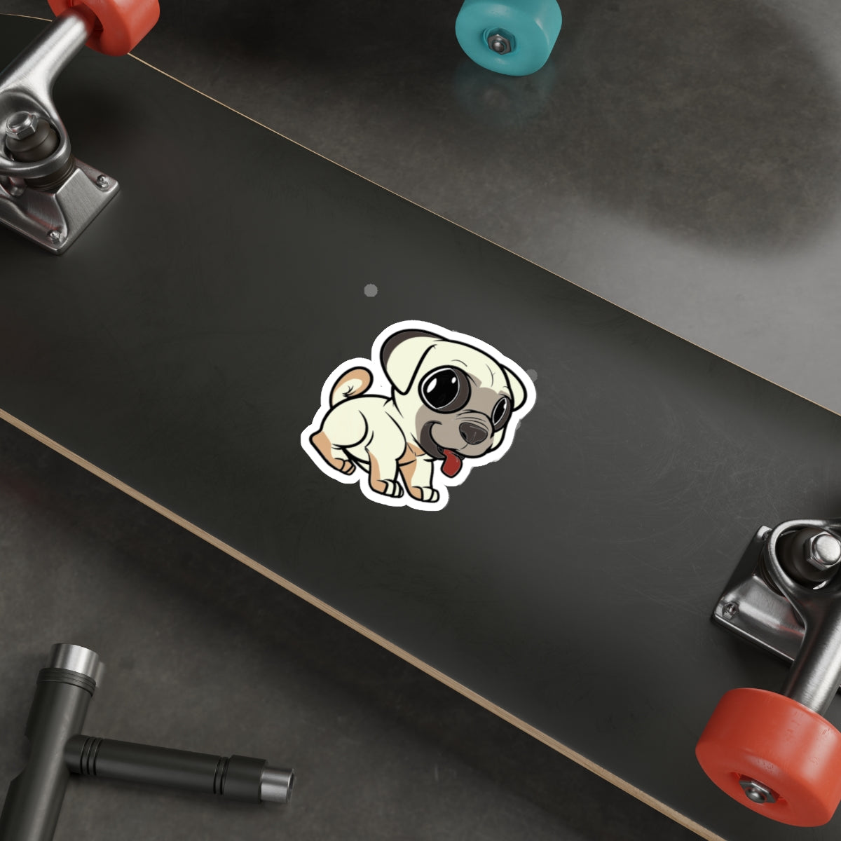 PUG LOVE EXPRESSED!  DIE-CUT STICKER