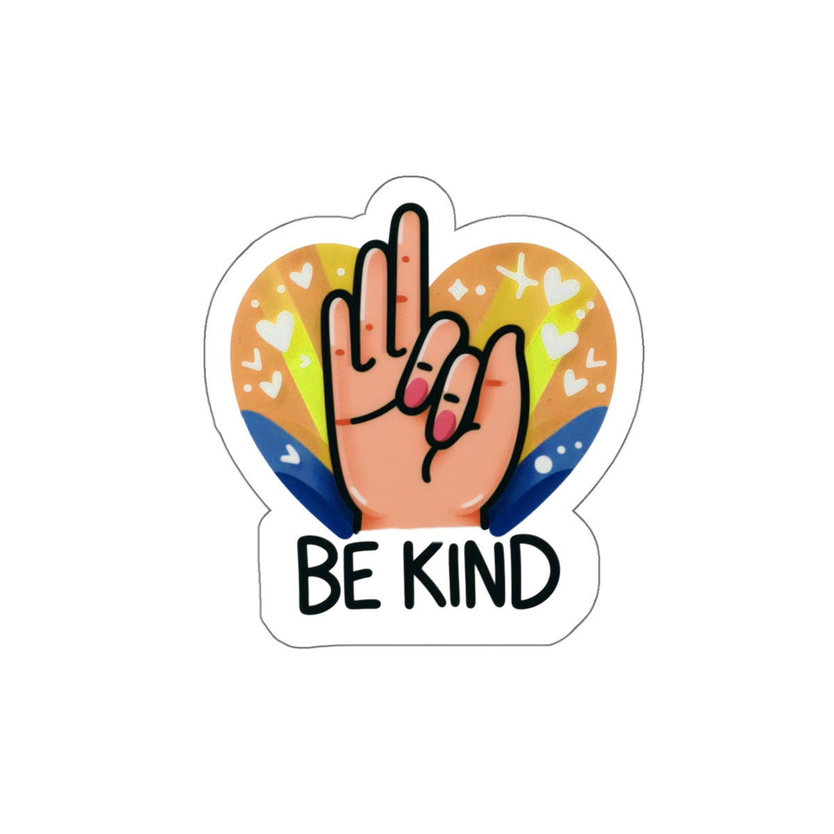 "Be Kind" Heartful Pride Month Die-Cut Sticker