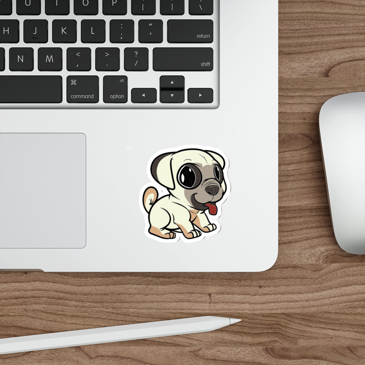 PUG LOVE EXPRESSED!  DIE-CUT STICKER