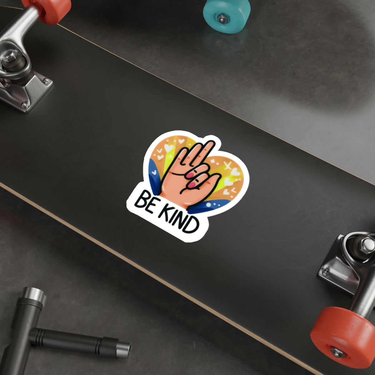 "Be Kind" Heartful Pride Month Die-Cut Sticker