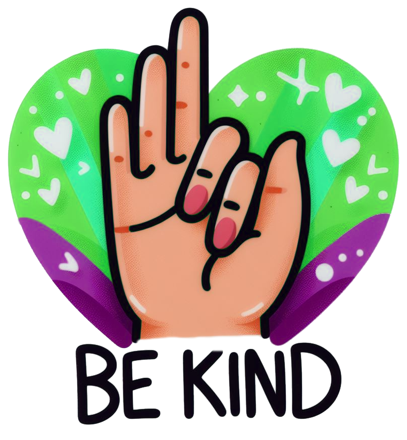 "Be Kind" Heartful Pride Month Die-Cut Sticker