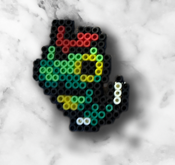 MINI POKEMON CATERPIE PERLER BEAD ART