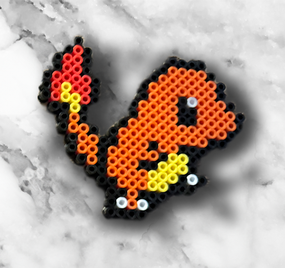 MINI POKEMON CHARMANDER PERLER BEAD ART