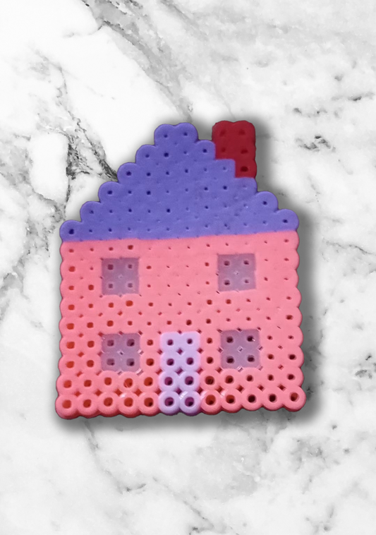 PASTEL TINY HOUSE PERLER BEAD DESIGN