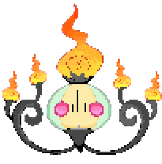 SHINY CHANDELURE DIGITAL PIXEL ART